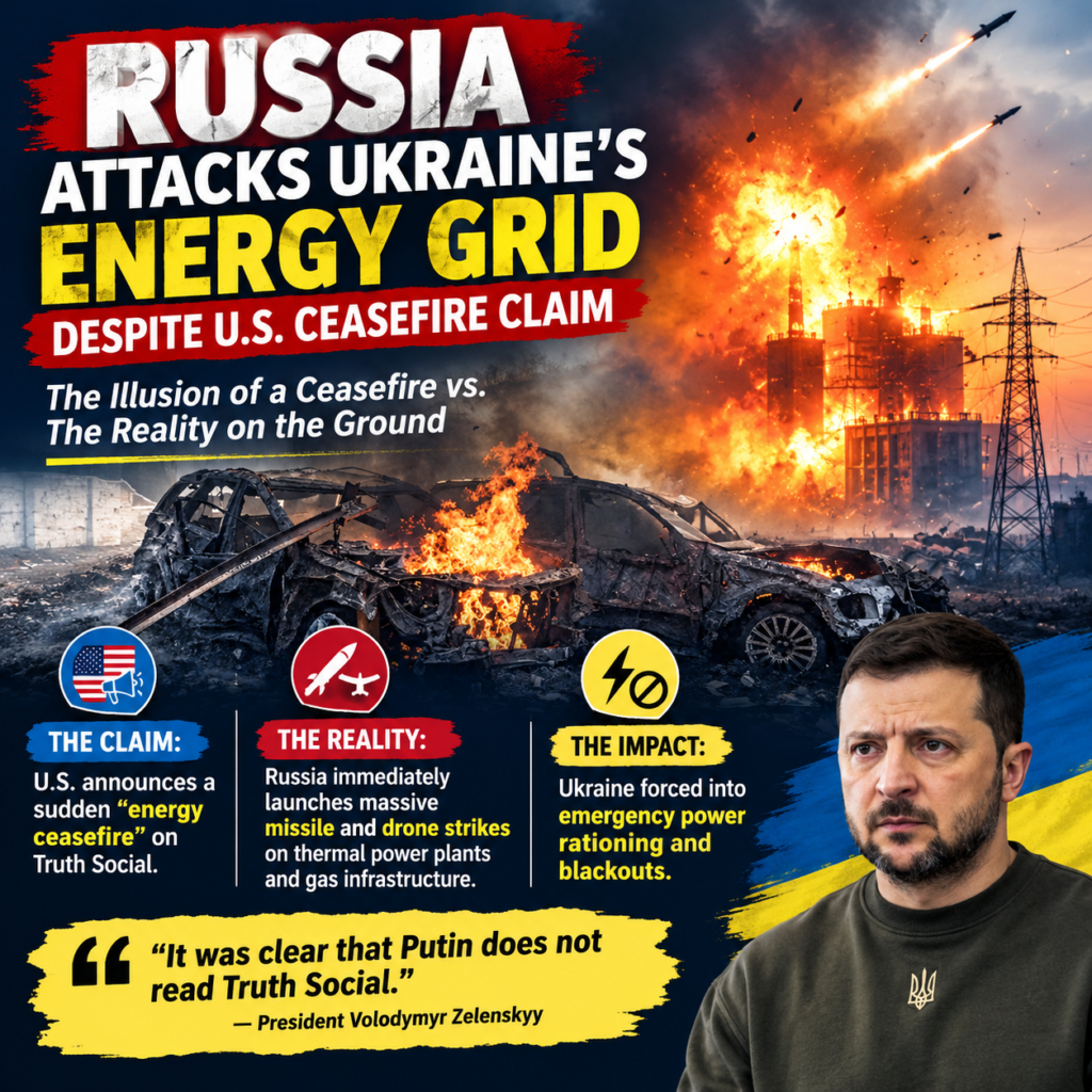 Russia Attacks Ukraine's Energy Grid Despite U.S. Ceasefire Claim
